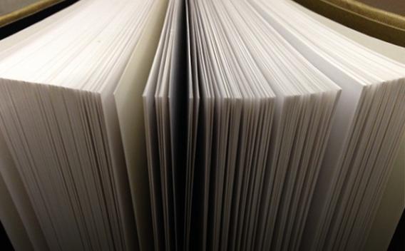 Open book and fanned pages