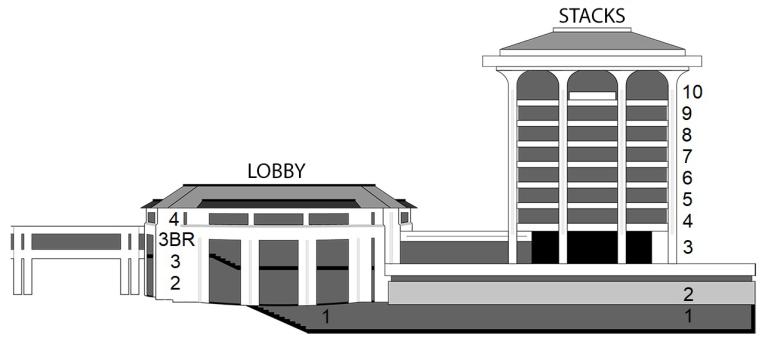 Lobby and Stacks Tower Level Map