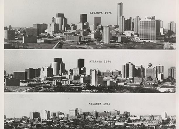 Atlanta skyline over the years.